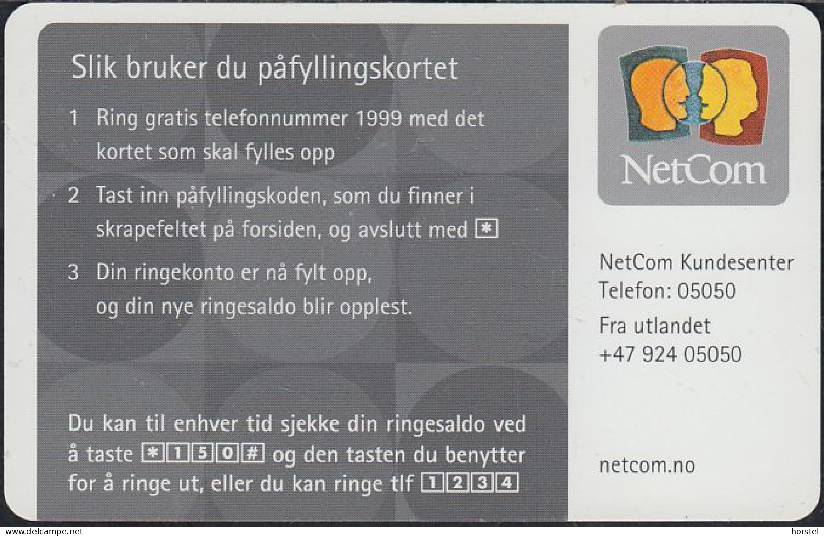 Norway - NetCom Couple Orange - 150 KR - Januar 2005 - Norvège