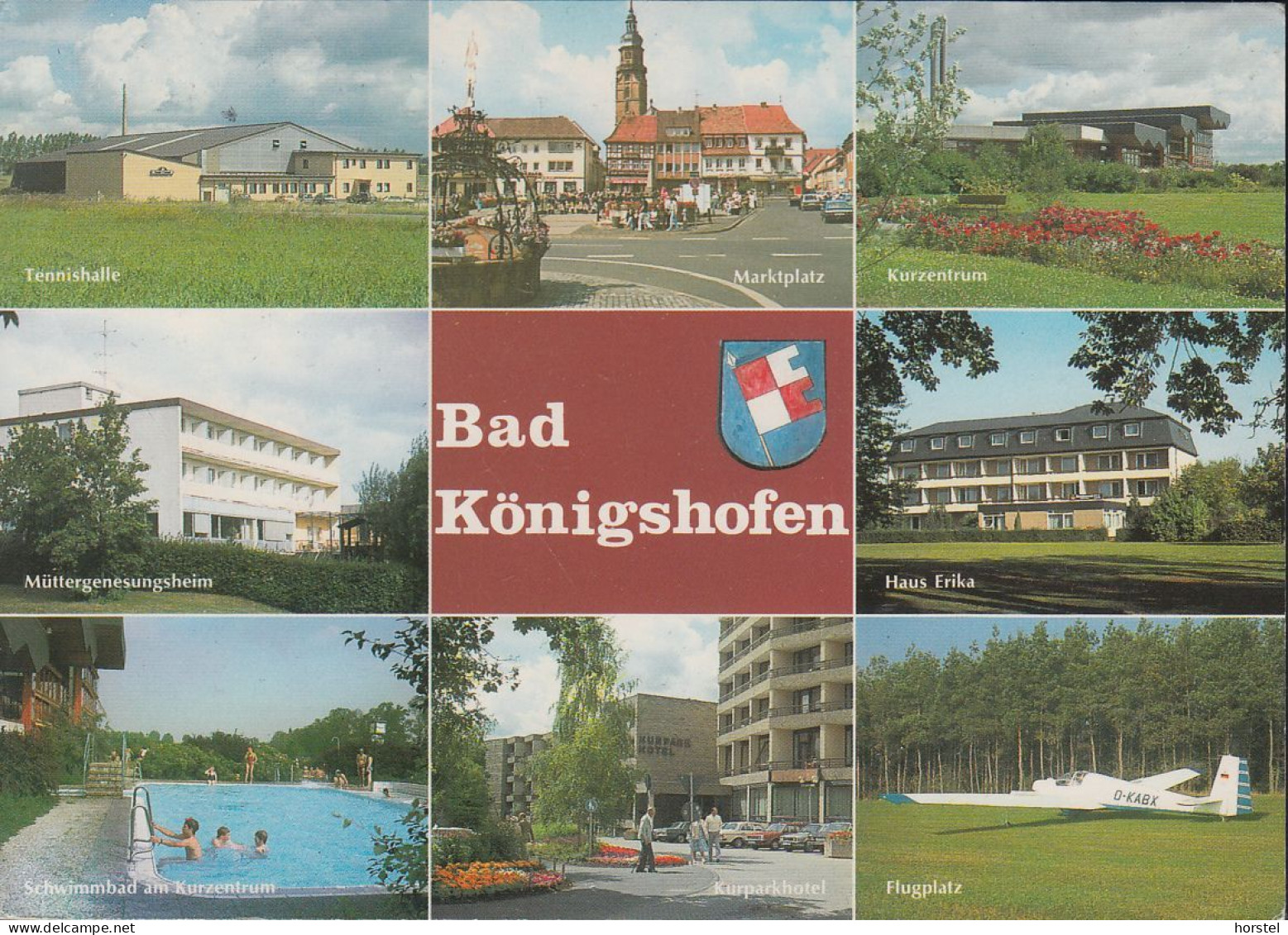 D-97631 Bad Königshofen - Alte Stadtansichten - Tennishalle - Flugplatz - Schwimmbad - Marktplatz - Cars- Ford Capri - Bad Königshofen