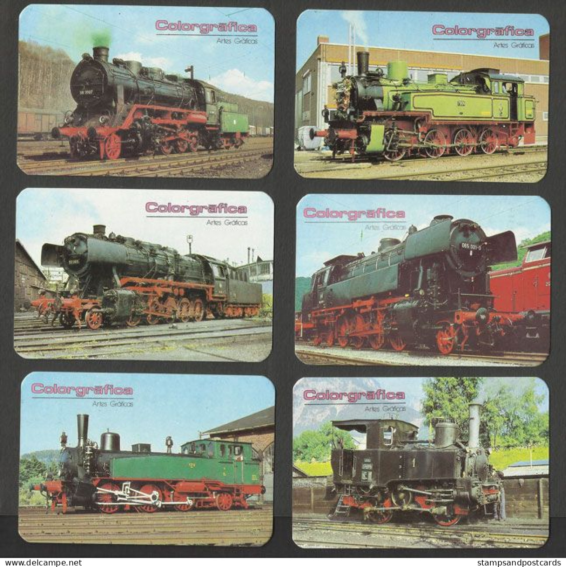 Portugal 6 Calendrier De Poche 1984 Locomotive A Vapeur 6 Small Calendar 1984 Steam Train - Small : 1981-90