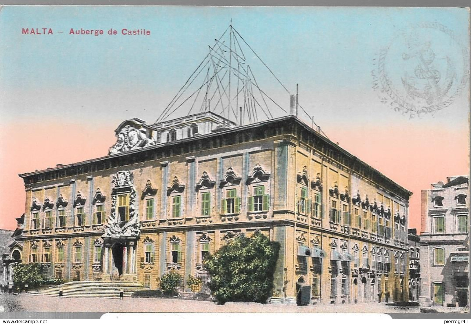 CPA-1915-MALTE-LA VALETTE-AUBERGE De CASTILLE-TBE - Malte