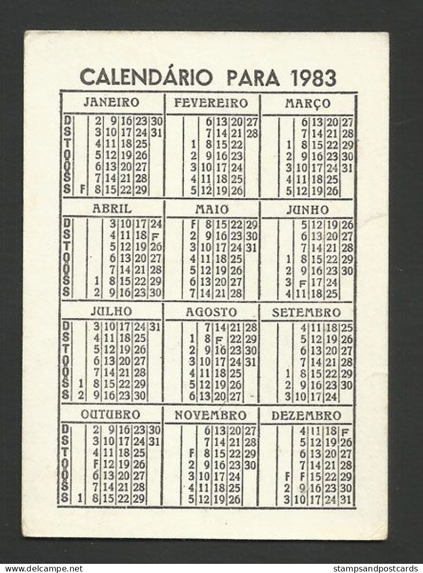 Portugal Calendrier De Poche 1983 Michelin Mécanicien Automobile A Valongo Car Garage Mechanic Small Calendar - Small : 1981-90