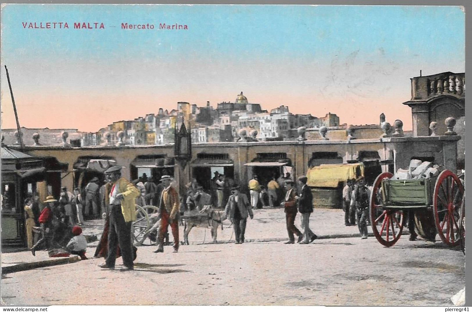 CPA-1915-MALTE-LA VALETTE-MERCATO MARINA/MARCHE-TBE - Malte