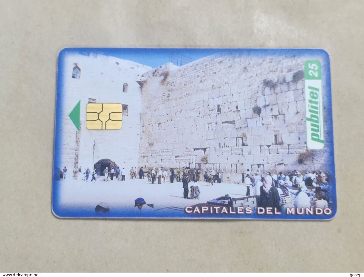 COLOMBIA-(ELS-PUB-0006A)-JERUSALEM-WALL PEOPLE-(1)-(25 Publitel)-(0010907172)-used Card+1card Prepiad Free - Kolumbien