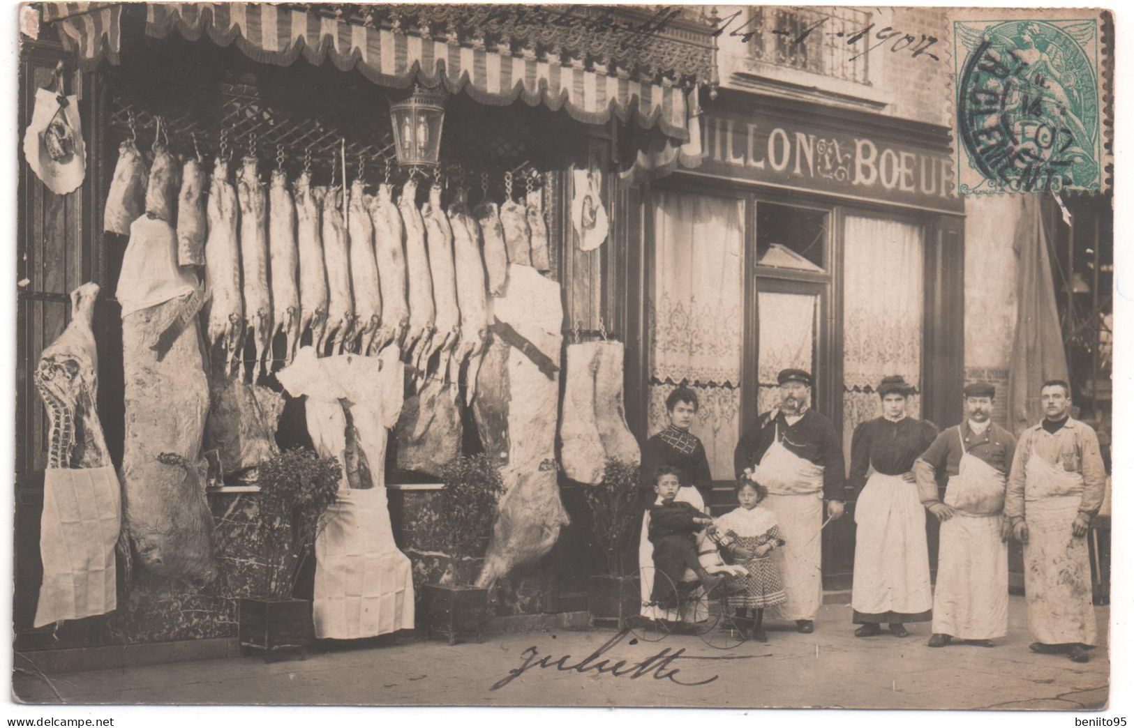 CARTE-PHOTO De MALAKOFF - Devanture D'une Boucherie. - Malakoff