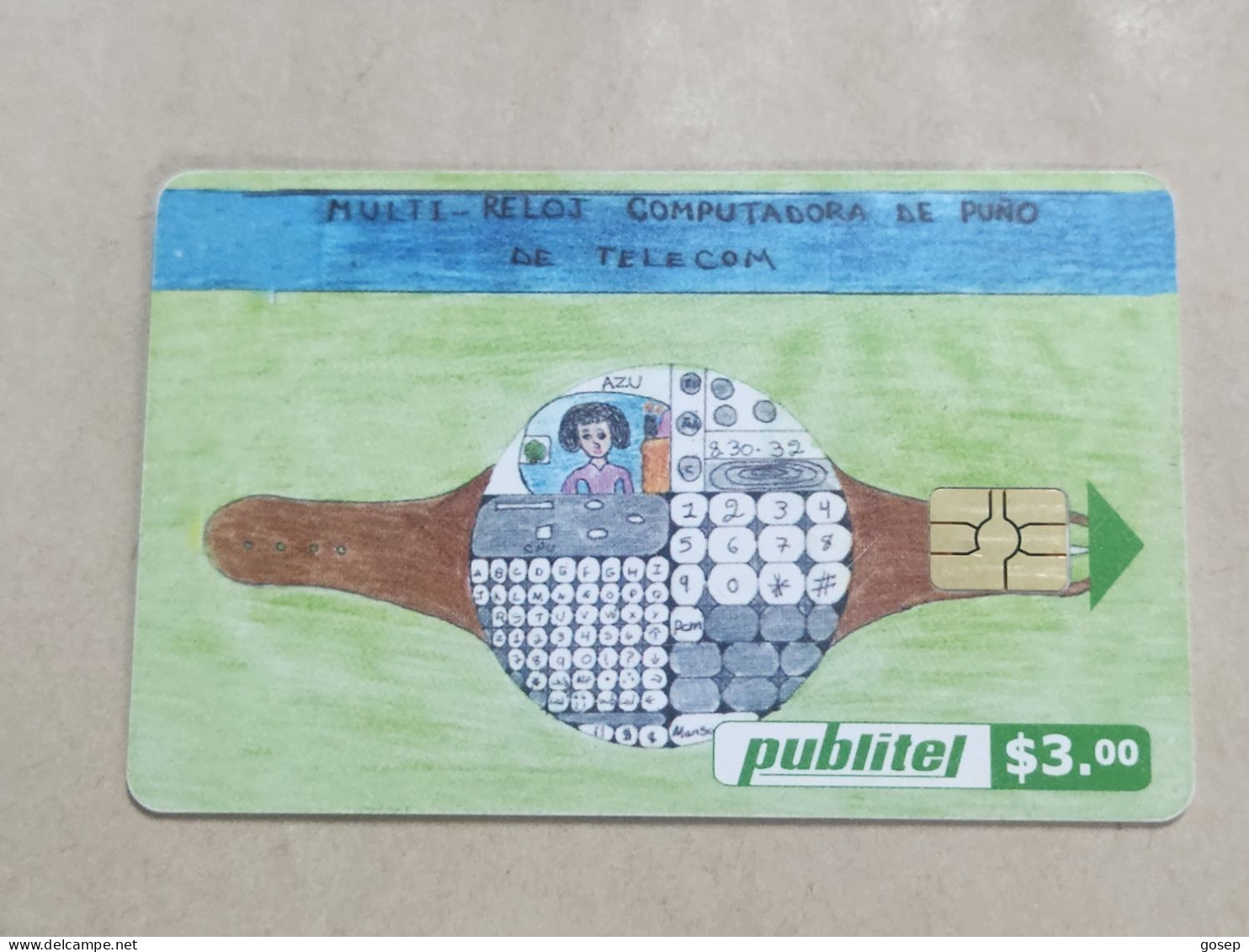 COLOMBIA-(ELS-PUB-0045B)-MULTI RELOJ-(2)-($ 3.00)-(0019820067)-used Card+1card Prepiad Free - Kolumbien