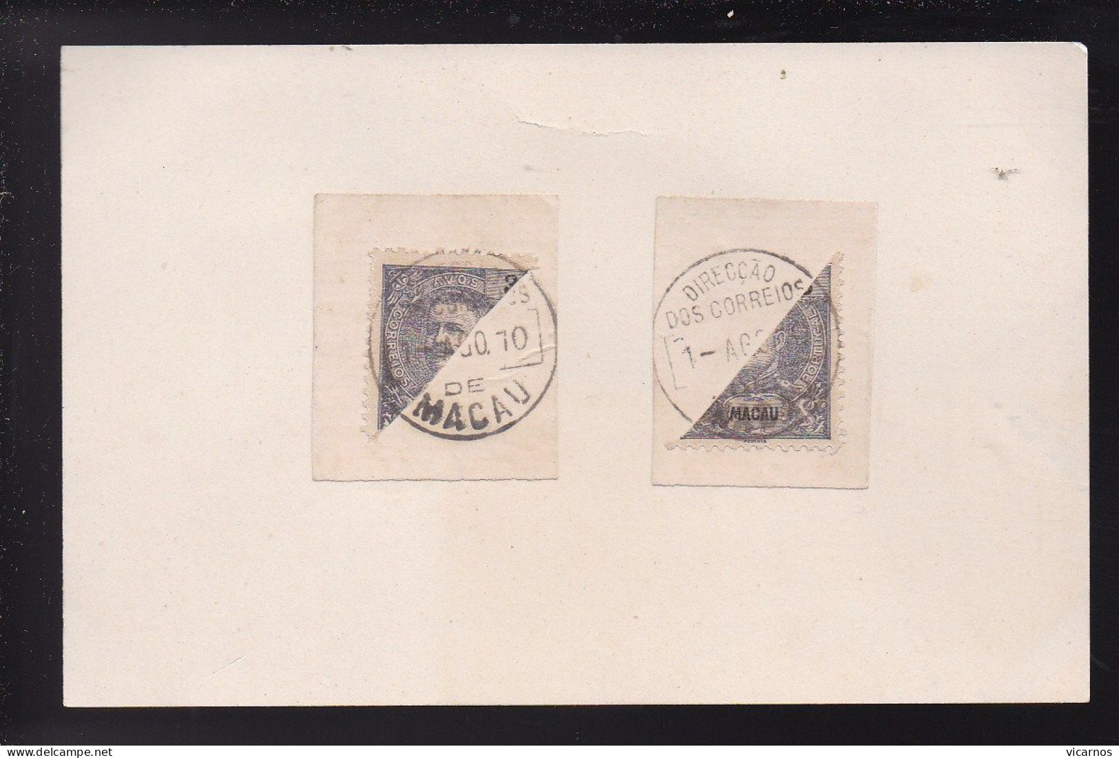 TIMBRES COUPES PORTUGAL MACAU - Cartas & Documentos