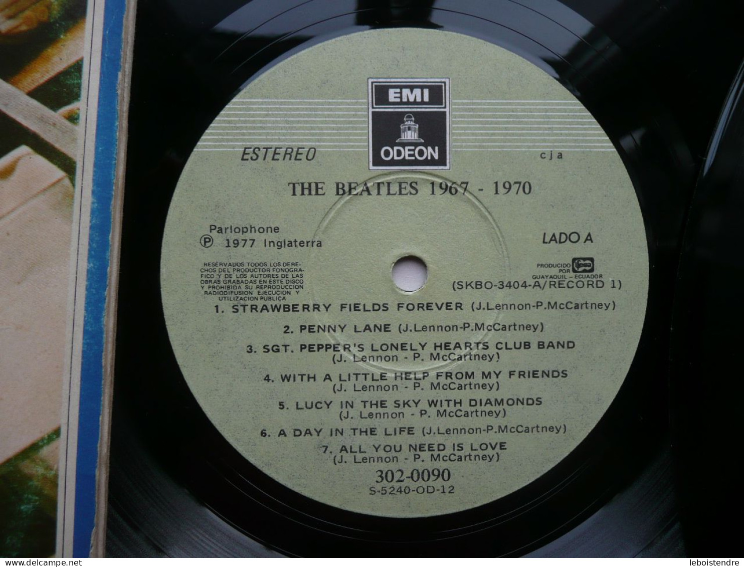 TRES RARE 33 T 2 X LP VINYLE THE BEATLES 1967 - 1970  EQUATEUR 302-090/91  ECUADOR NO PAYPAL !!! - Otros - Canción Inglesa