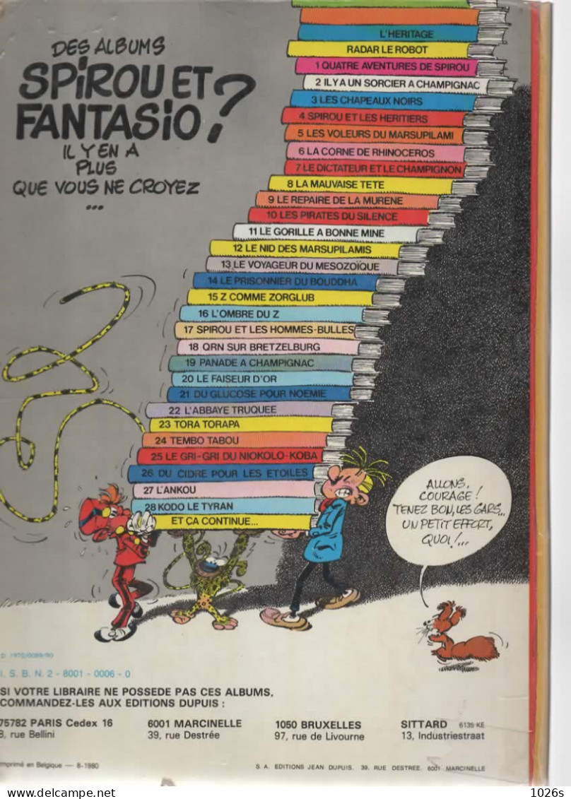 B.D. SPIROU ET LES HERITIERS  - E.O. 1977 - Spirou Et Fantasio