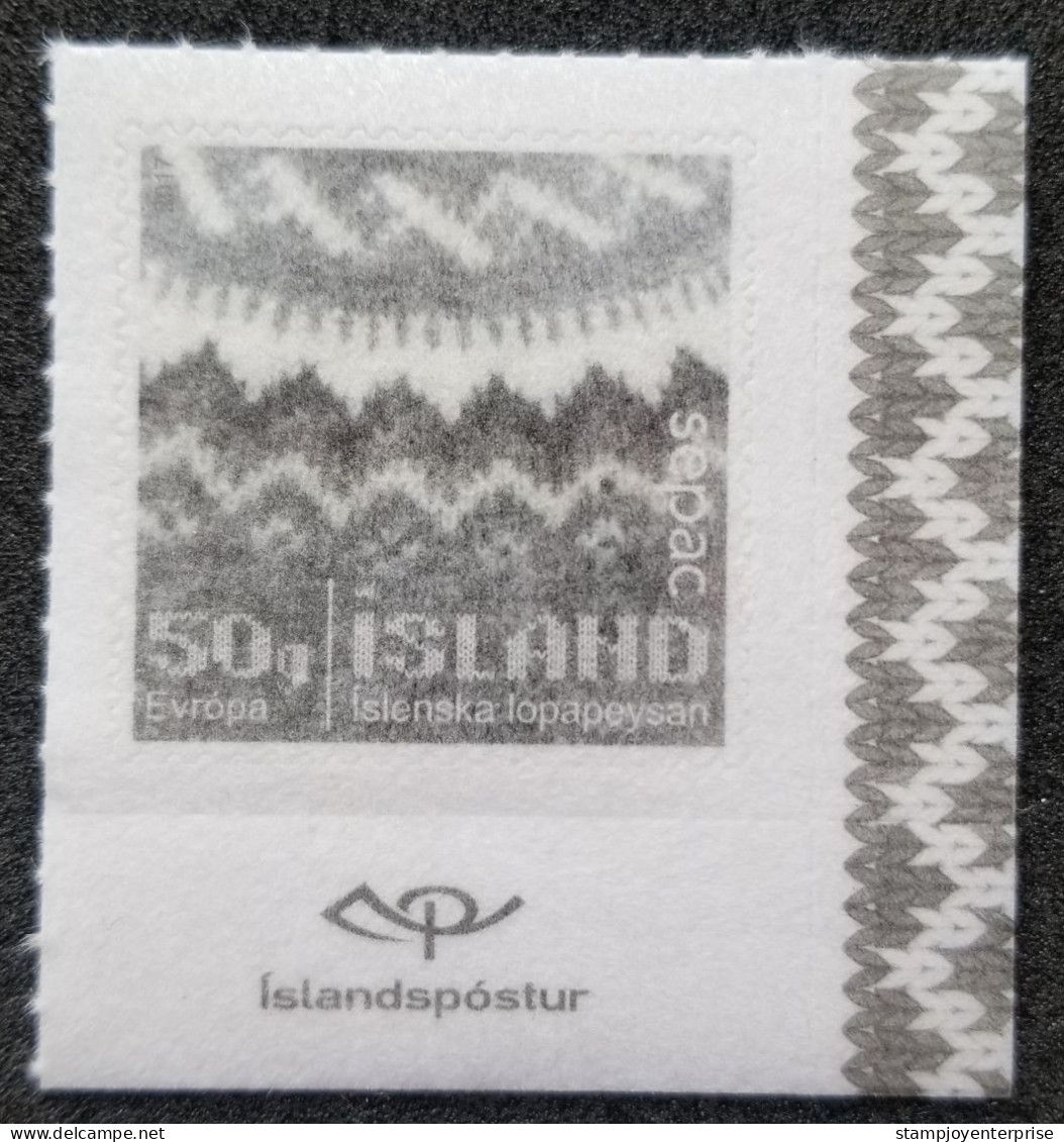 Iceland Handcraft Icelandic Sweater Craft 2017 (stamp Logo) MNH *flock Paper Made *unusual - Cartas & Documentos