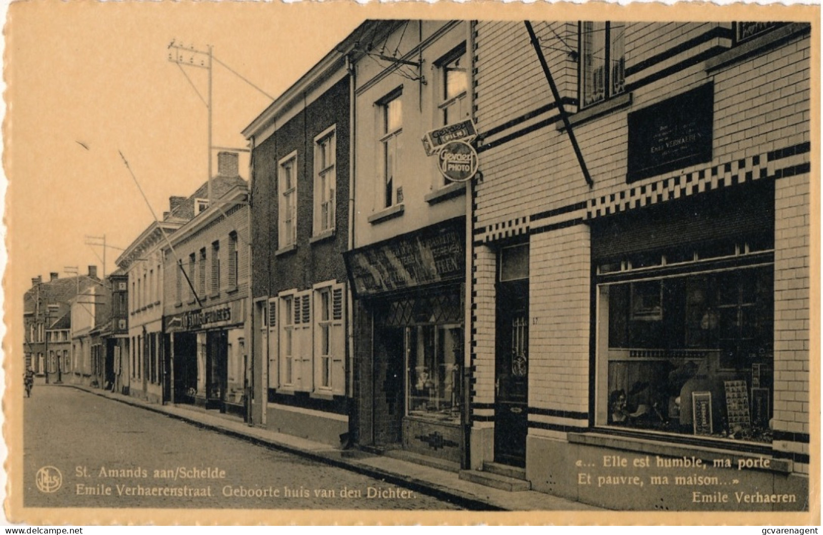 ST.ANNA   EMILE VERHAERENSTRAAT  GEBOORTE HUIS VAN DEN DICHTER       2 SCANS - Puurs