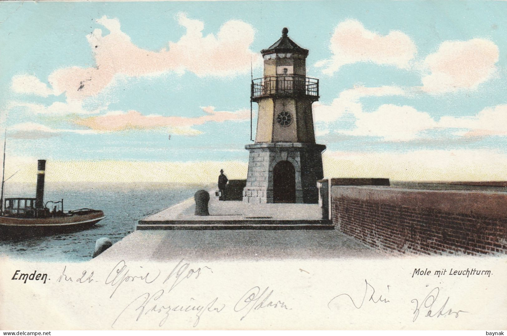 DE99  --  EMDEN --   MOLE MIT LEUCHTTURM  --  LE PHARE, LIGHTHOUSE  --  OSTFRIESLAND  --  1905 - Emden