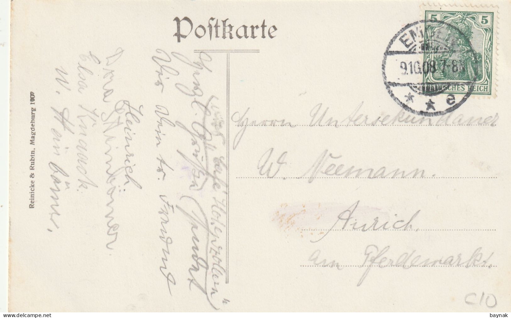 DE101  --  EMDEN --   RATHAUS  --  OSTFRIESLAND  --  1908 - Emden