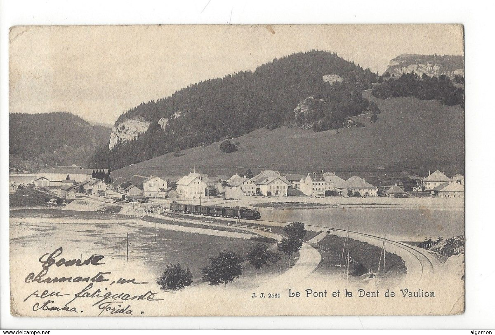 31548 - Le Pont Et La Dent De Vaulion Le Train 1906 - Vaulion