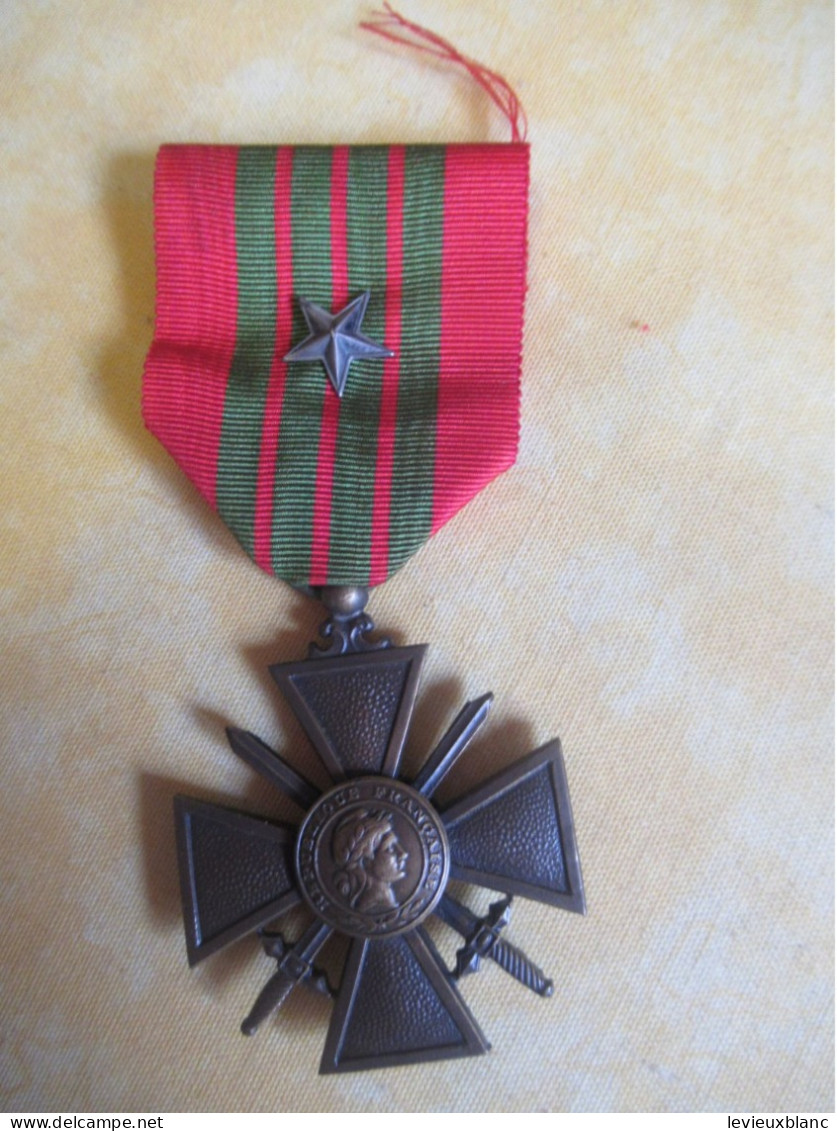 Militaria/France/Croix De Guerre Avec Citation / 1939                                    MED481 - Otros & Sin Clasificación