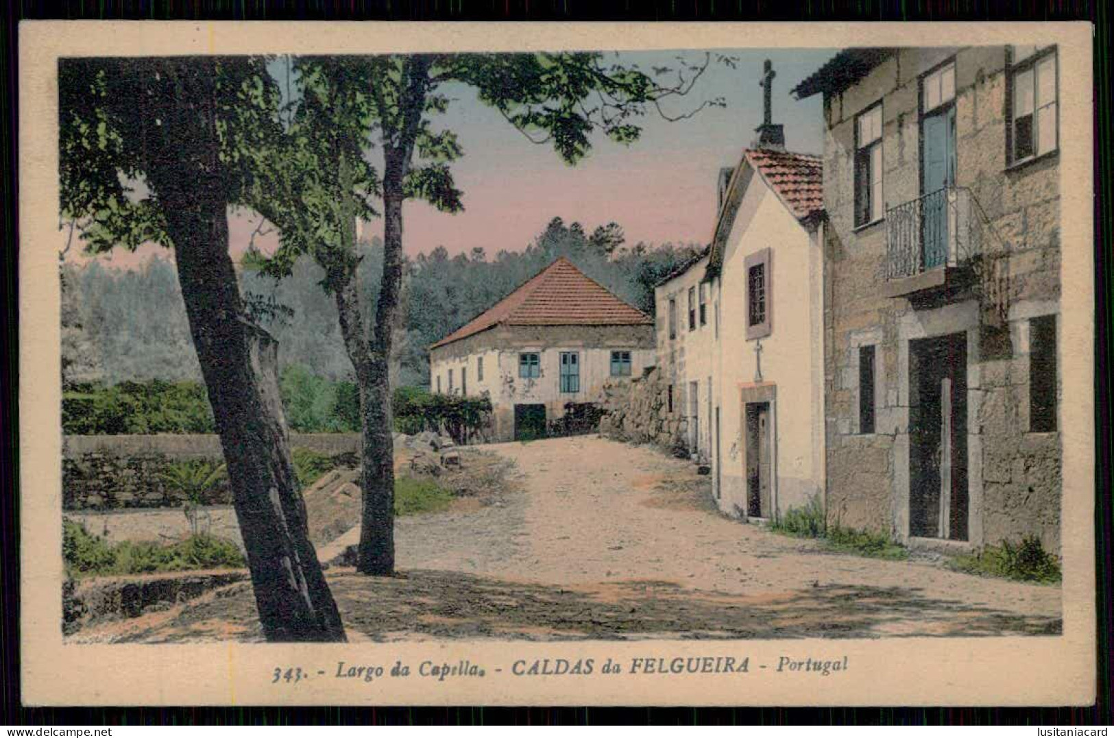 NELAS - CALDAS DA FELGUEIRA - Largo Da Capella. ( Ed. M.C. Nº 343) Carte Postale - Viseu