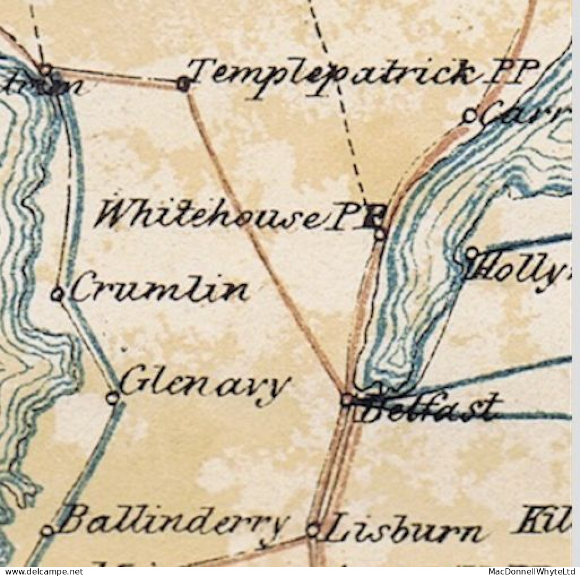 Ireland Belfast Antrim 1833 Letter London To McCalmont At Abbeylands With BELFAST/PENNY POST - Vorphilatelie