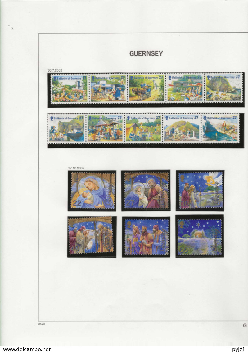 2002 MNH Guernsey Year Collection Complete According To DAVO Postfris** - Guernesey