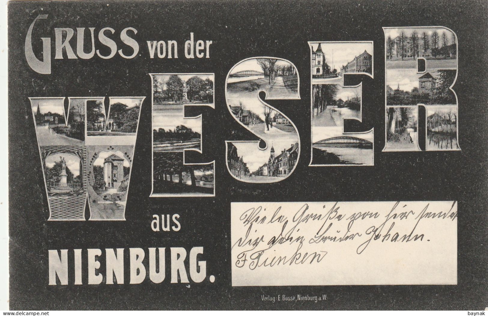 DE110  -- GRUSS AUS  NIENBURG A. W.  --  1906 - Nienburg