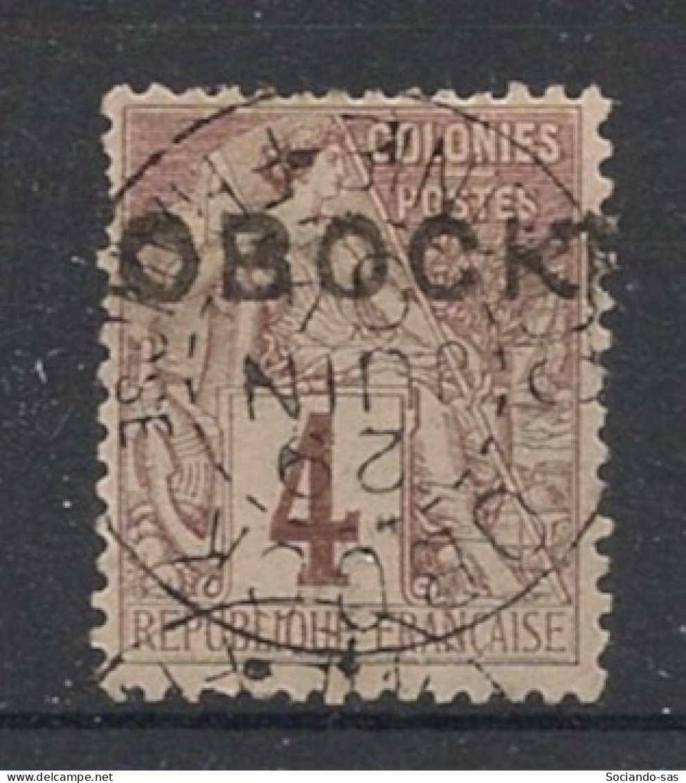 OBOCK - 1892 - N°YT. 12 - Type Alphée Dubois 4c Lilas-brun - Oblitéré / Used - Usati