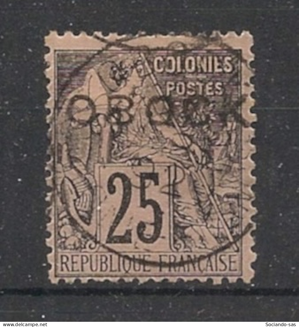OBOCK - 1892 - N°YT. 17 - Type Alphée Dubois 25c Noir Sur Rose - Oblitéré / Used - Gebruikt