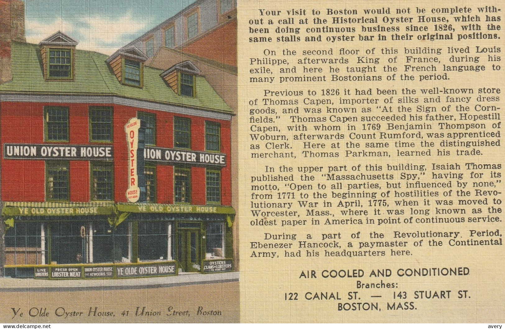 Ye Olde Oyster House, 41 Union Street, Boston - Boston