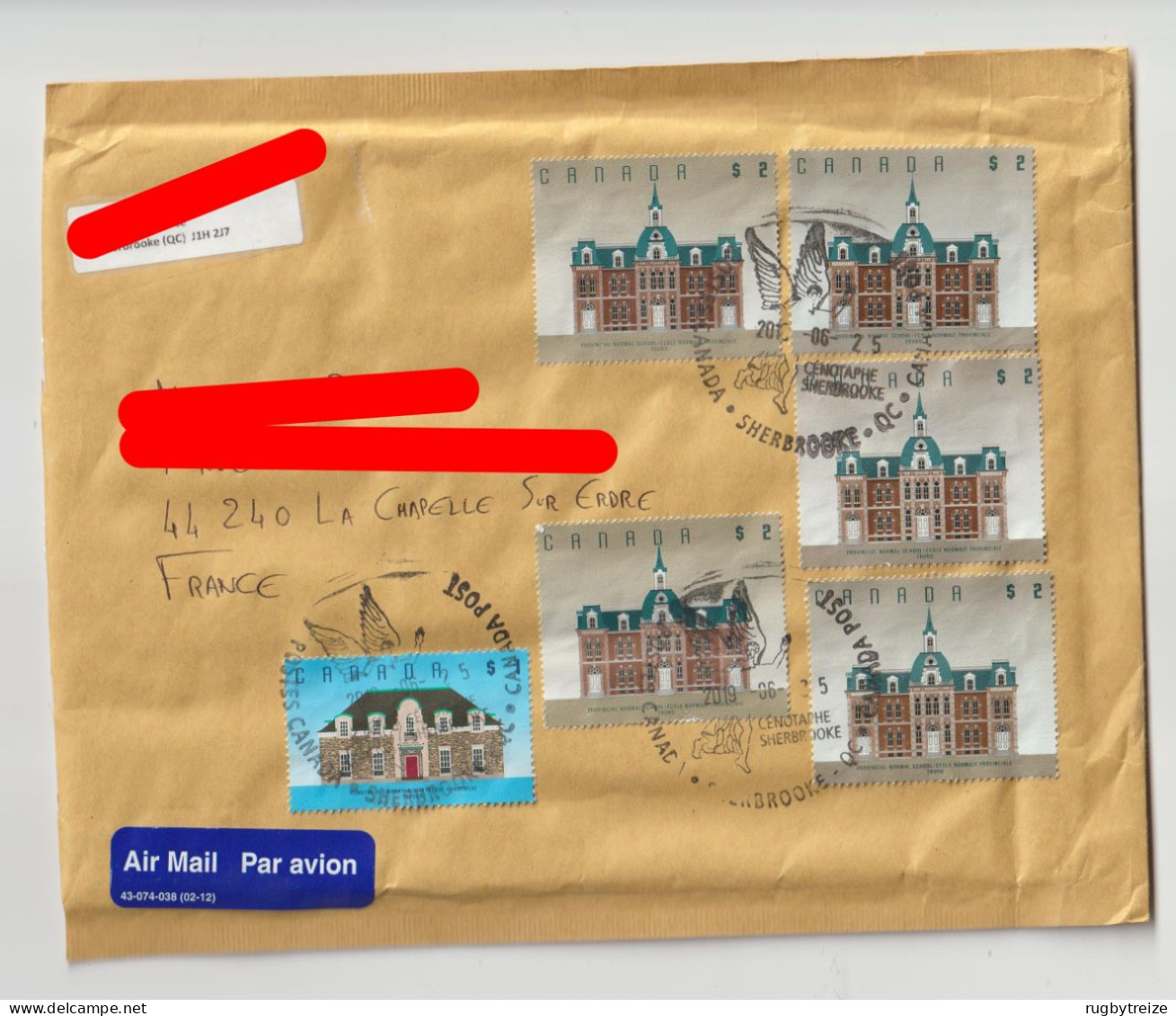 7088 Lettre Cover 2019 CANADA SHERBROOKE QUEBEC CENOTAPHE - Briefe U. Dokumente