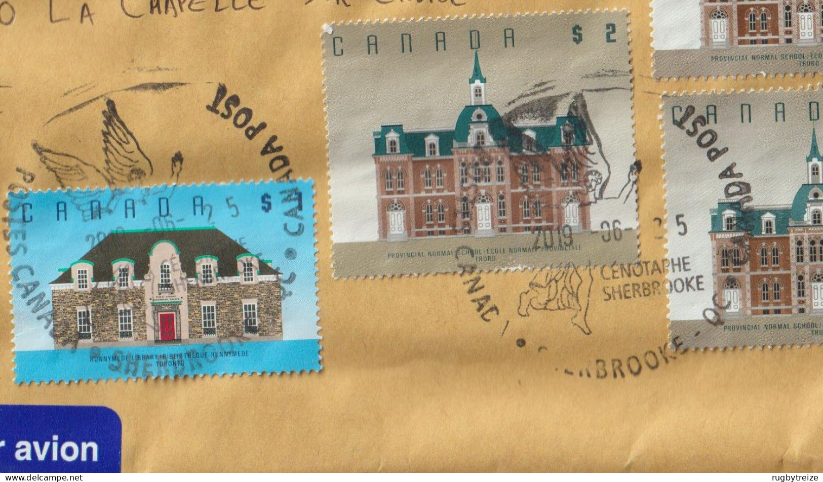 7088 Lettre Cover 2019 CANADA SHERBROOKE QUEBEC CENOTAPHE - Briefe U. Dokumente