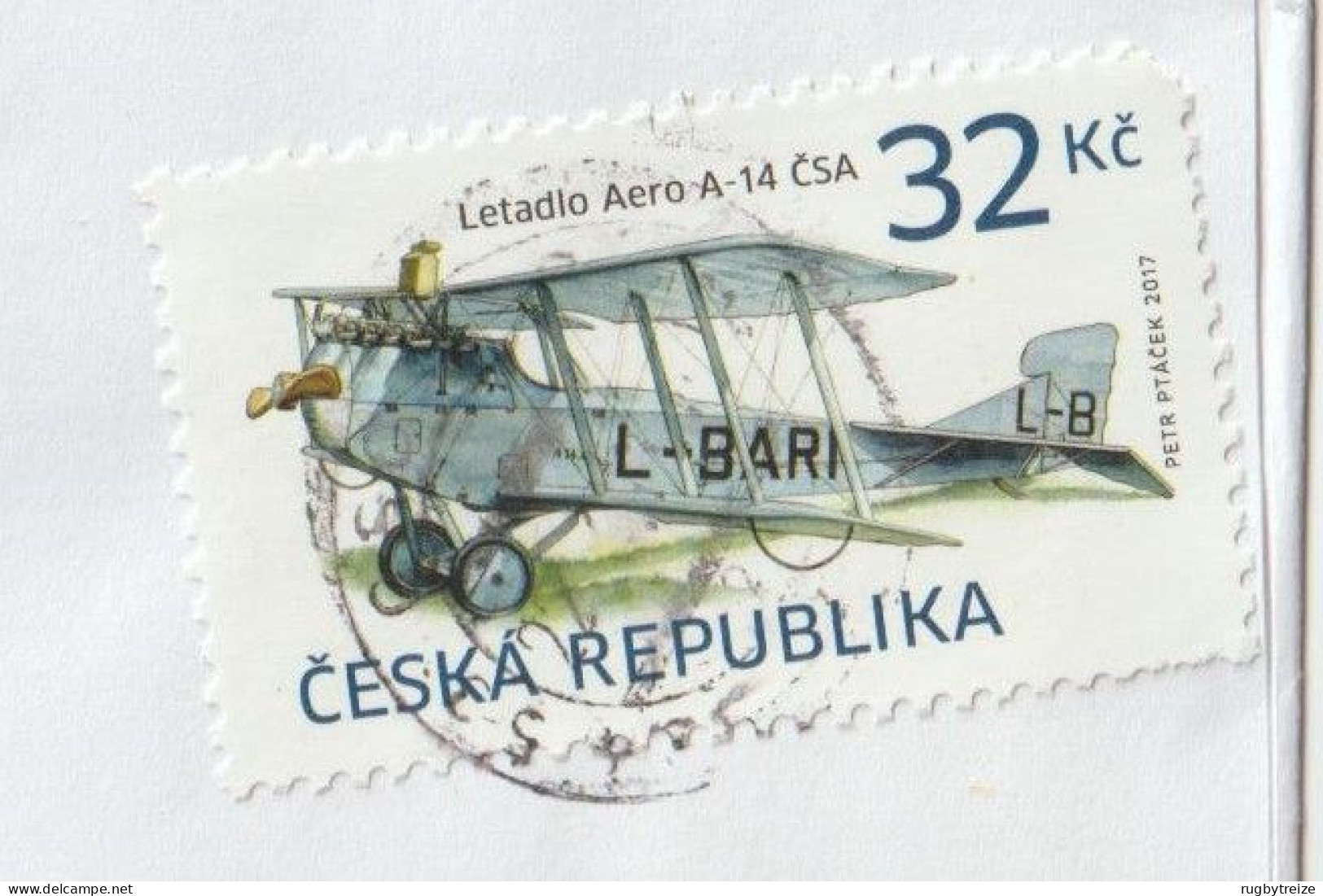 7091 Lettre Cover 2017 REPUBLIQUE TCHEQUE TCHEQUIE Czech Republic BRNO PLANE POSTE AERIENNE LETADLO AERO A 14 CSA - Covers & Documents