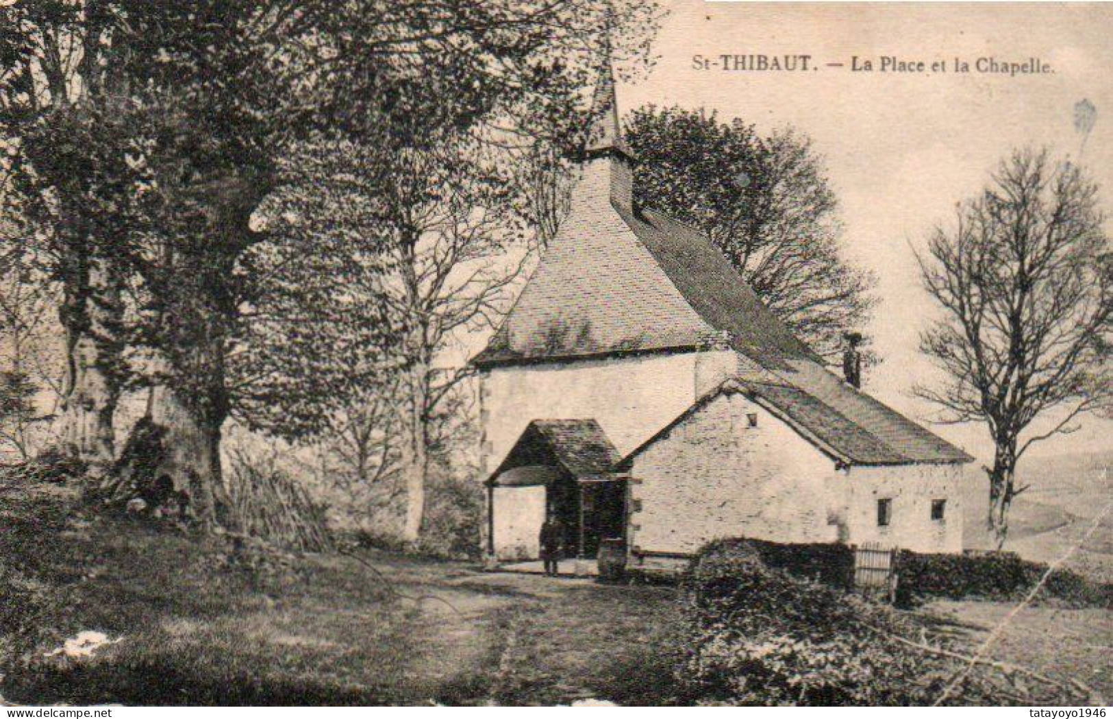 St  Thibaut  La Place De La Chapellecirculé Dans Une Enveloppe - Rendeux