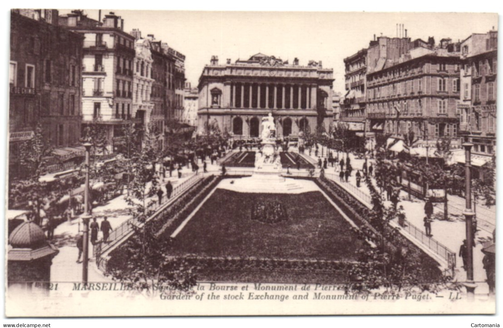 Marseille - Bourse Et Monument Pierre Puget - Parken En Tuinen