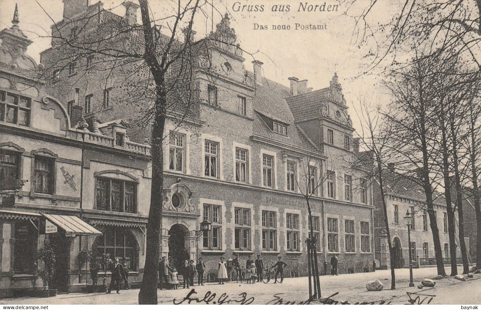 DE117  --  GRUSS AUS NORDEN  --   DAS NEUE POSTAMT --  1909 - Norden