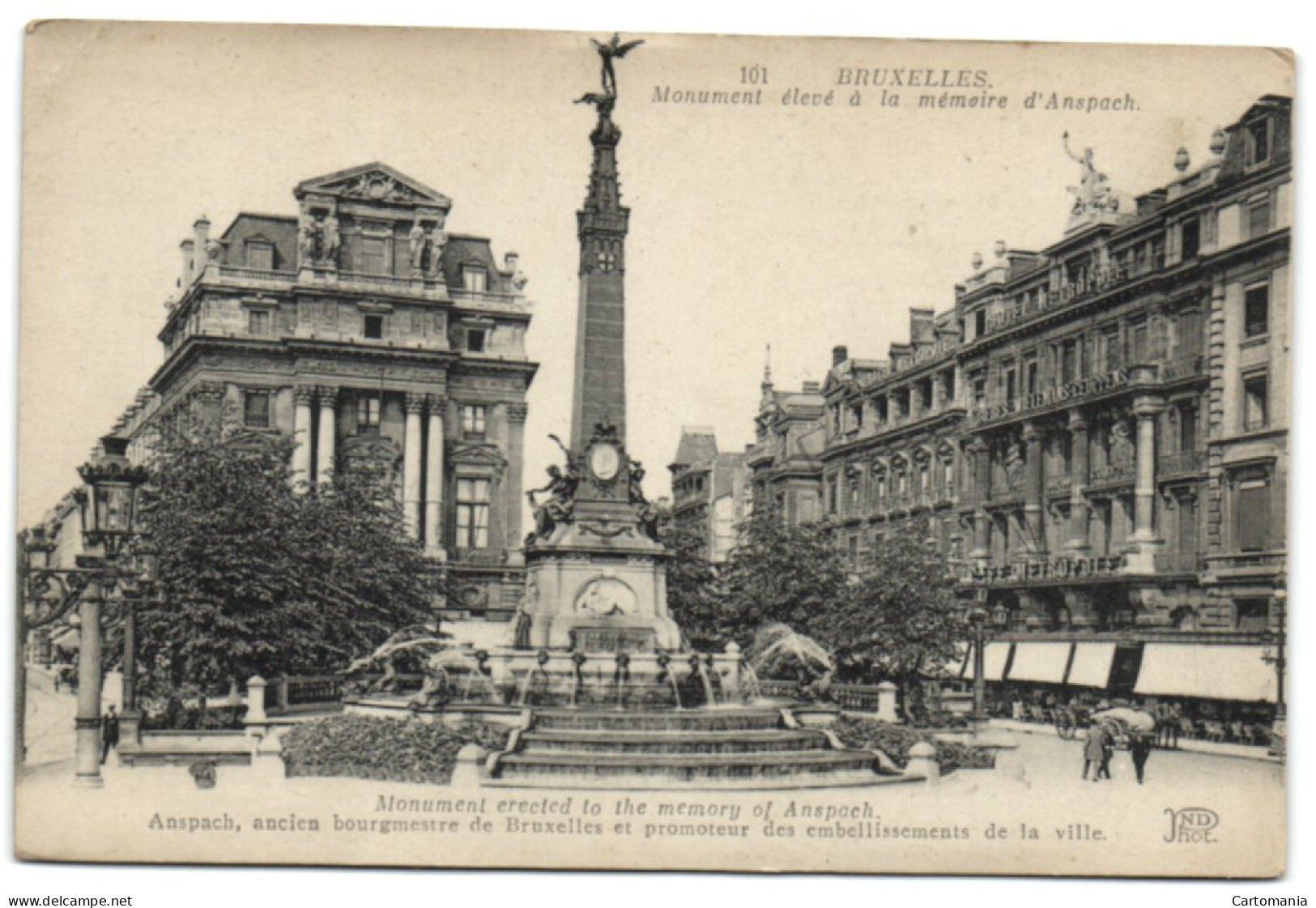 Bruxelles - Monument élevé à La Mémoire D'Anspach - Brussel (Stad)