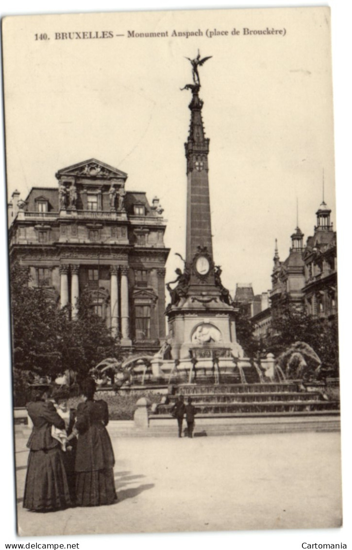 Bruxelles - Monument Anspach (place De Brouckère) - Brussel (Stad)