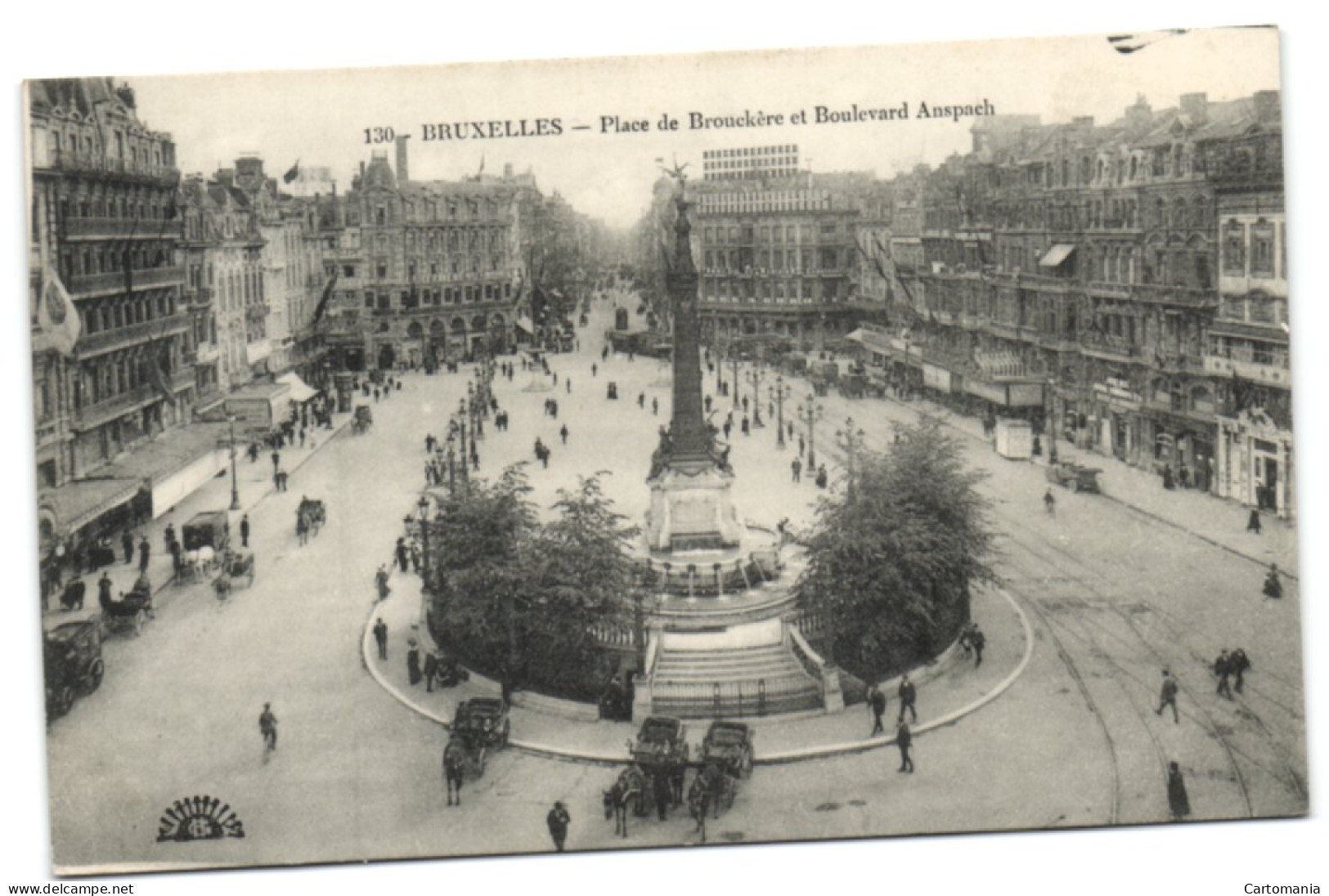 Bruxelles - Place De Brouckère Et Boulevard Anspacj - Brussel (Stad)