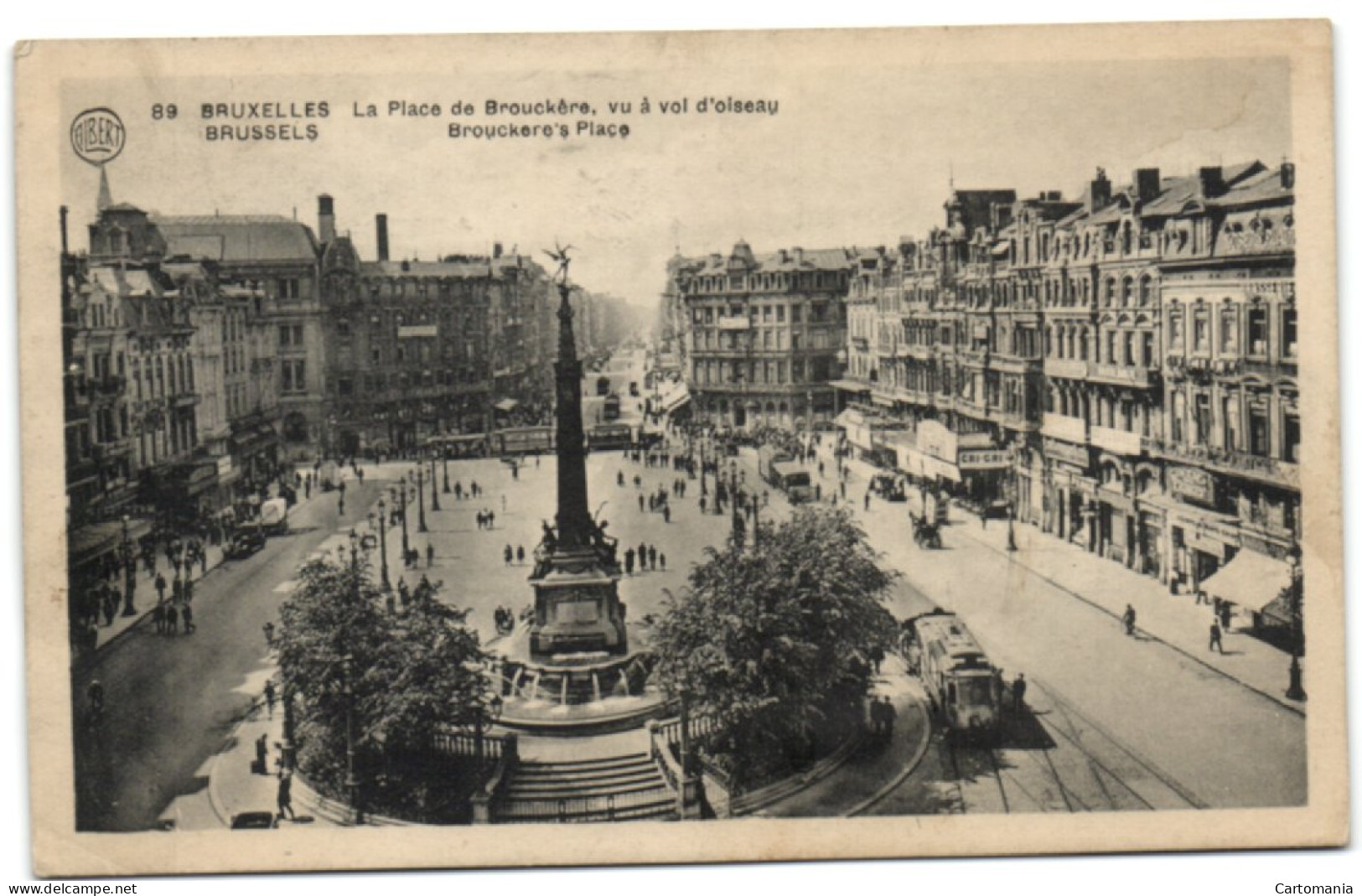 Bruxelles - Place De Brouckère Vu à Vol D'oiseau - Brussel (Stad)