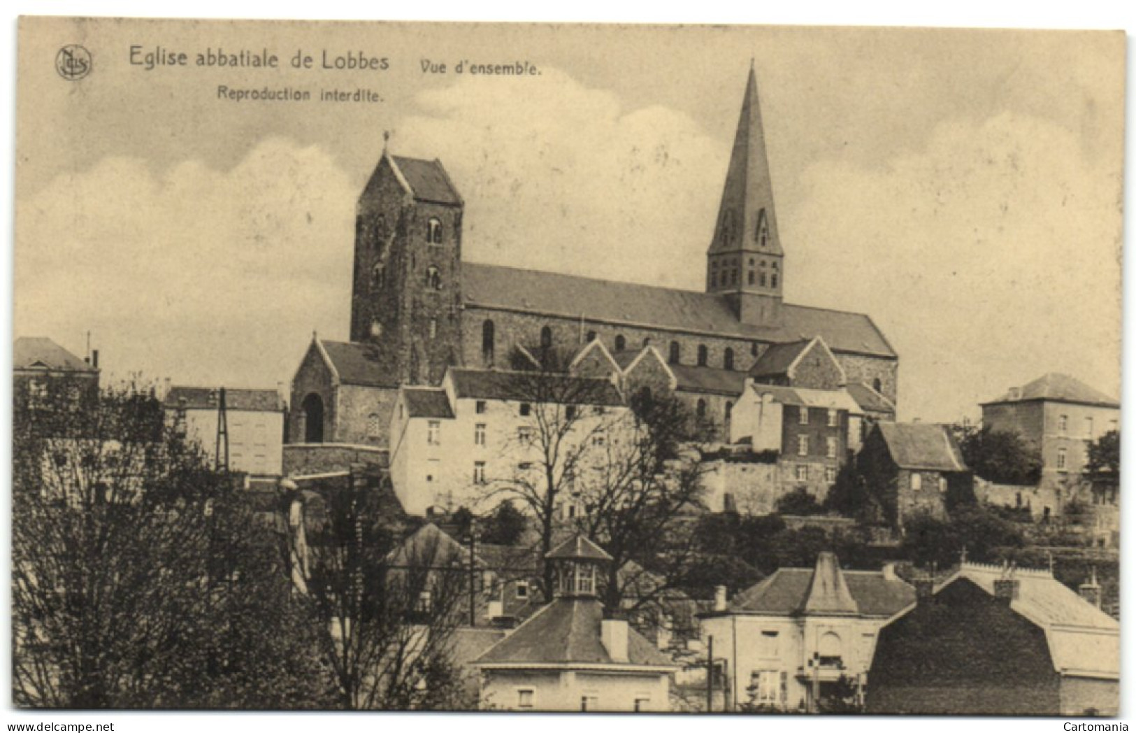 Eglise Abbatiale De Lobbes - Vue D'ensemble (Nels Série B.P. N° 475) - Lobbes