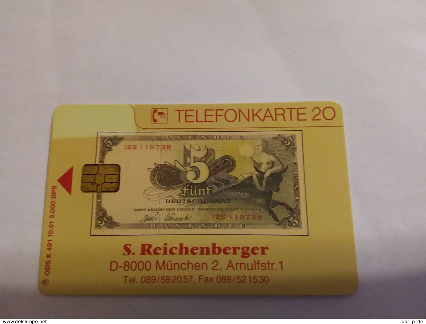 Germany - K 491  10/91 Bank Note Geldschein Money Banknote - Mint - K-Serie : Serie Clienti