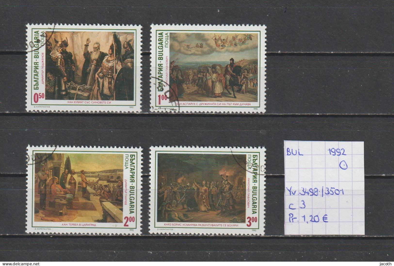 (TJ) Bulgarije 1992 - YT 3498/3501 (gest./obl./used) - Oblitérés