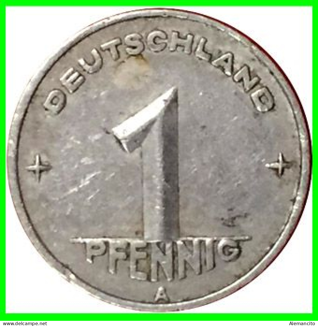 REPUBLICA DEMOCRATICA DE ALEMANIA ( DDR ) MONEDA DE 1 PFENNING AÑO 1950 CECA-A - 1 Pfennig