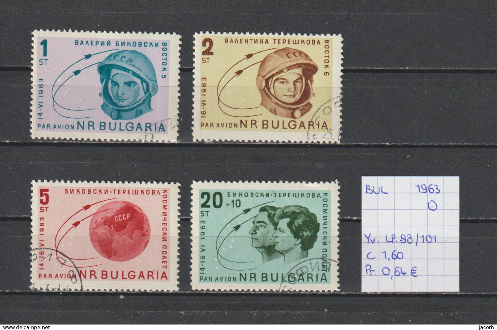 (TJ) Bulgarije 1963 - YT LP. 98/101 (gest./obl./used) - Luftpost