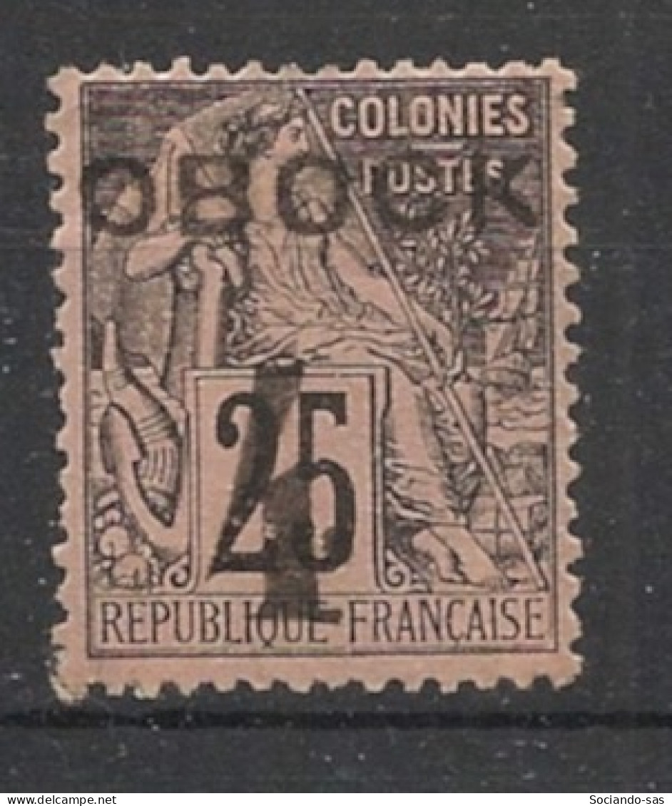 OBOCK - 1892 - N°YT. 25 - Type Alphée Dubois 4 Sur 25c - Neuf (*) / MNG - Ongebruikt