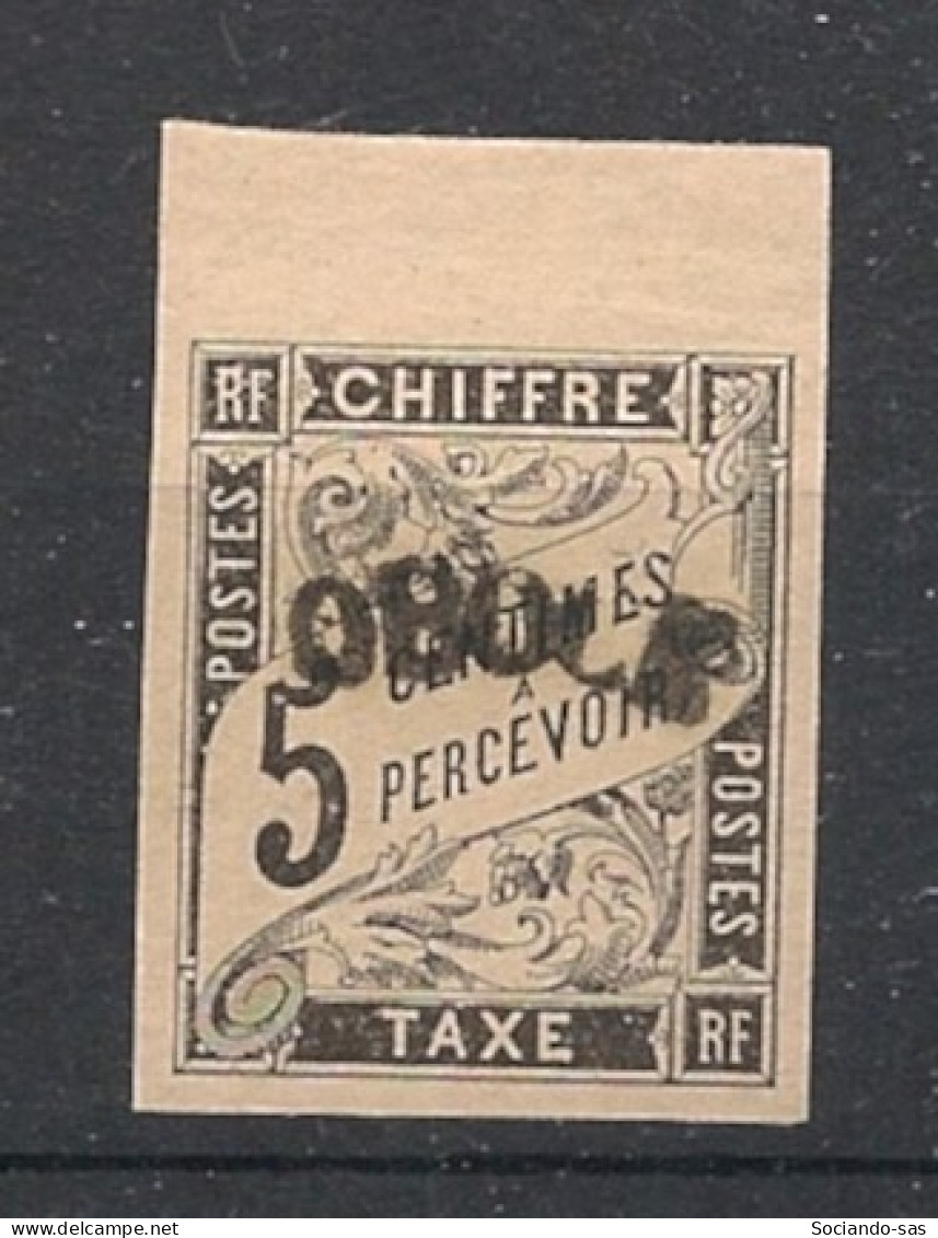 OBOCK - 1892 - Taxe TT N°YT. 1a - Type Duval 5c Noir - Réimpression - Neuf ** / MNH / Postfrisch - Nuevos