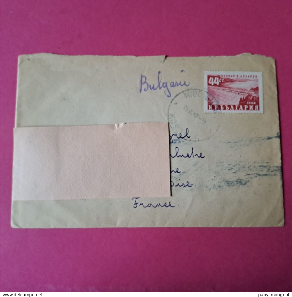 Lettre De Bulgarie (timbre N°713 De 1952) Pour La Frette Sur Seine (Seine Et Oise) - 1952 (cachet Peu Lisible Au Dos) - Brieven En Documenten