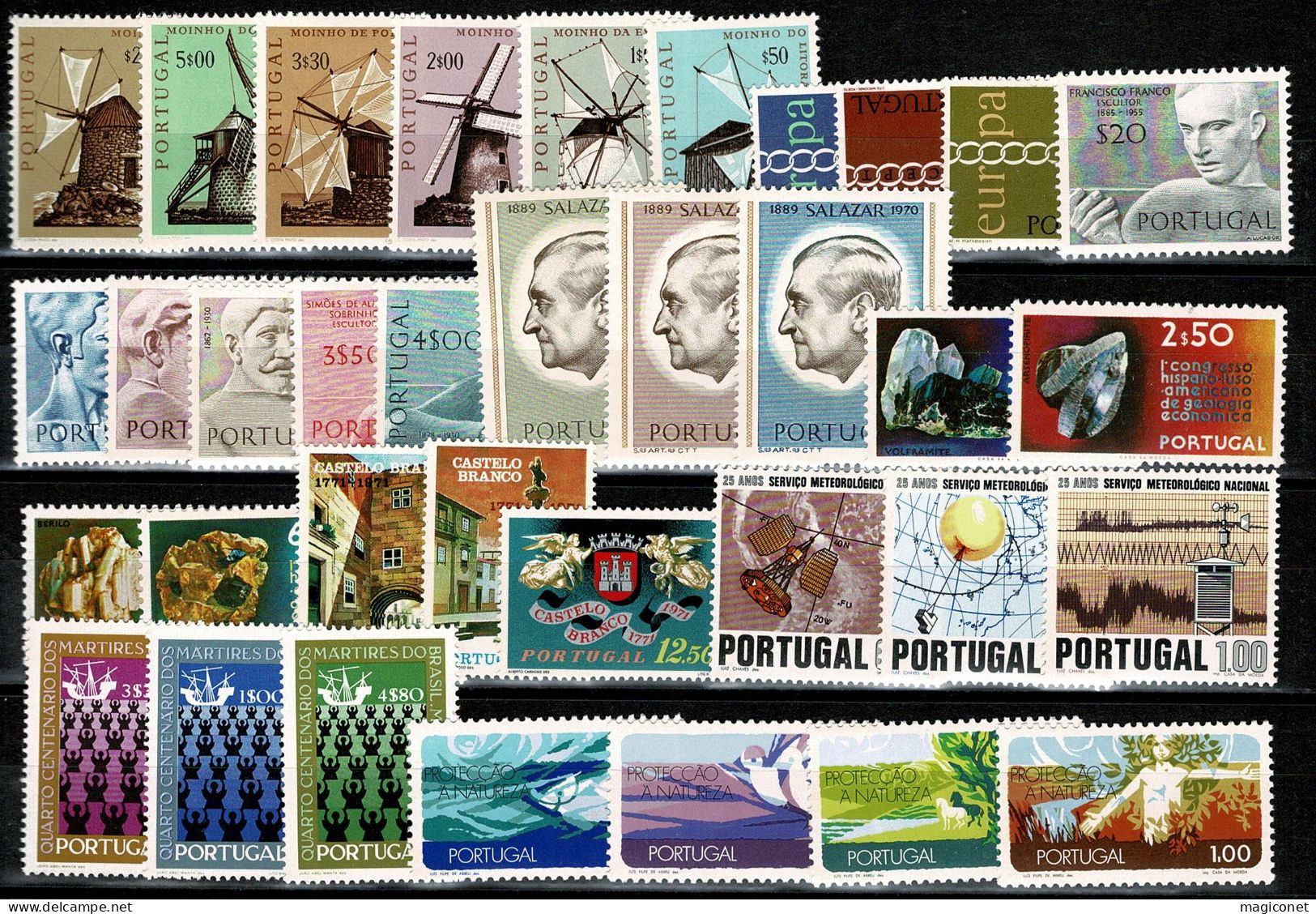 Portugal - Année Complète 1971 - Y&T N°1101/1135** - Années Complètes