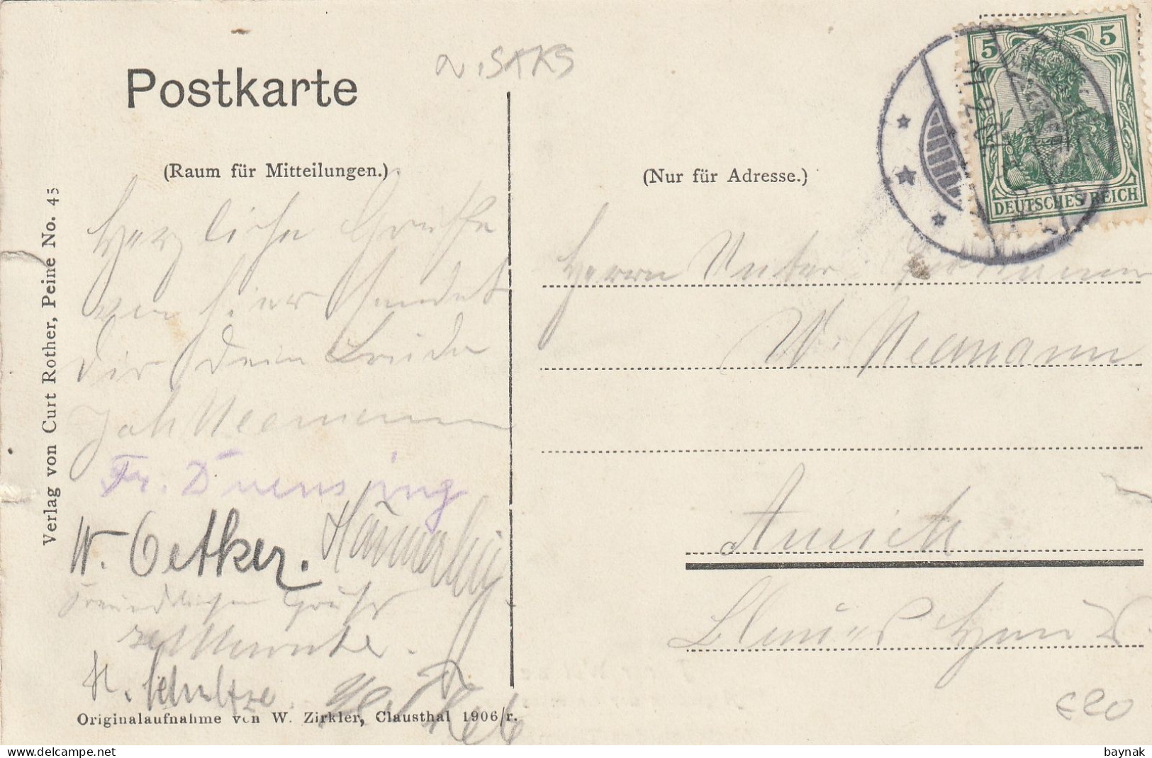 DE154 --   PEINE  --  PEINER WALZWERK  --   ABGIESSEN DES THOMASEISENS--  1907 - Peine