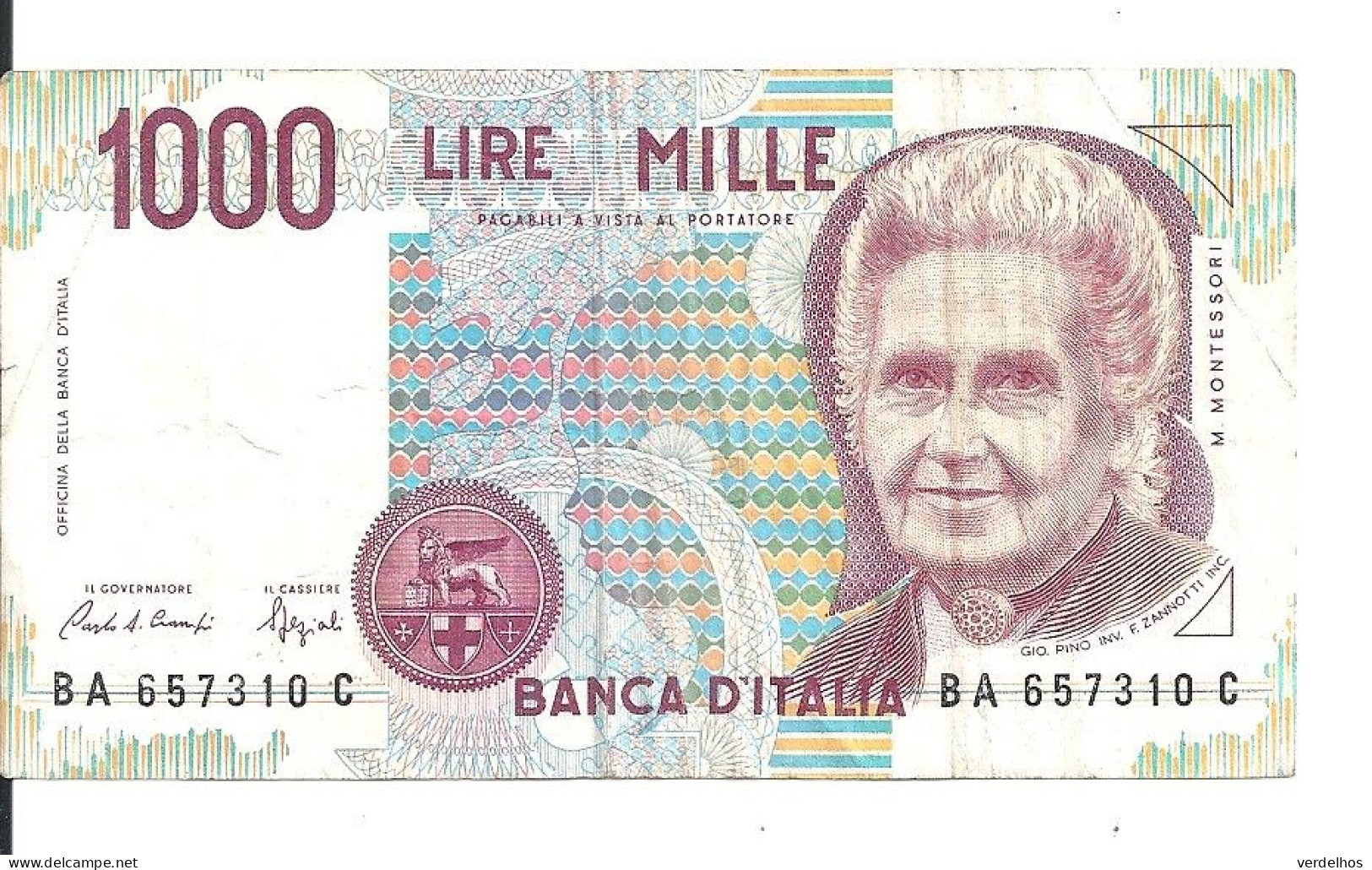 ITALIE 1000 LIRE 1990 VF P 114 A - 1000 Lire