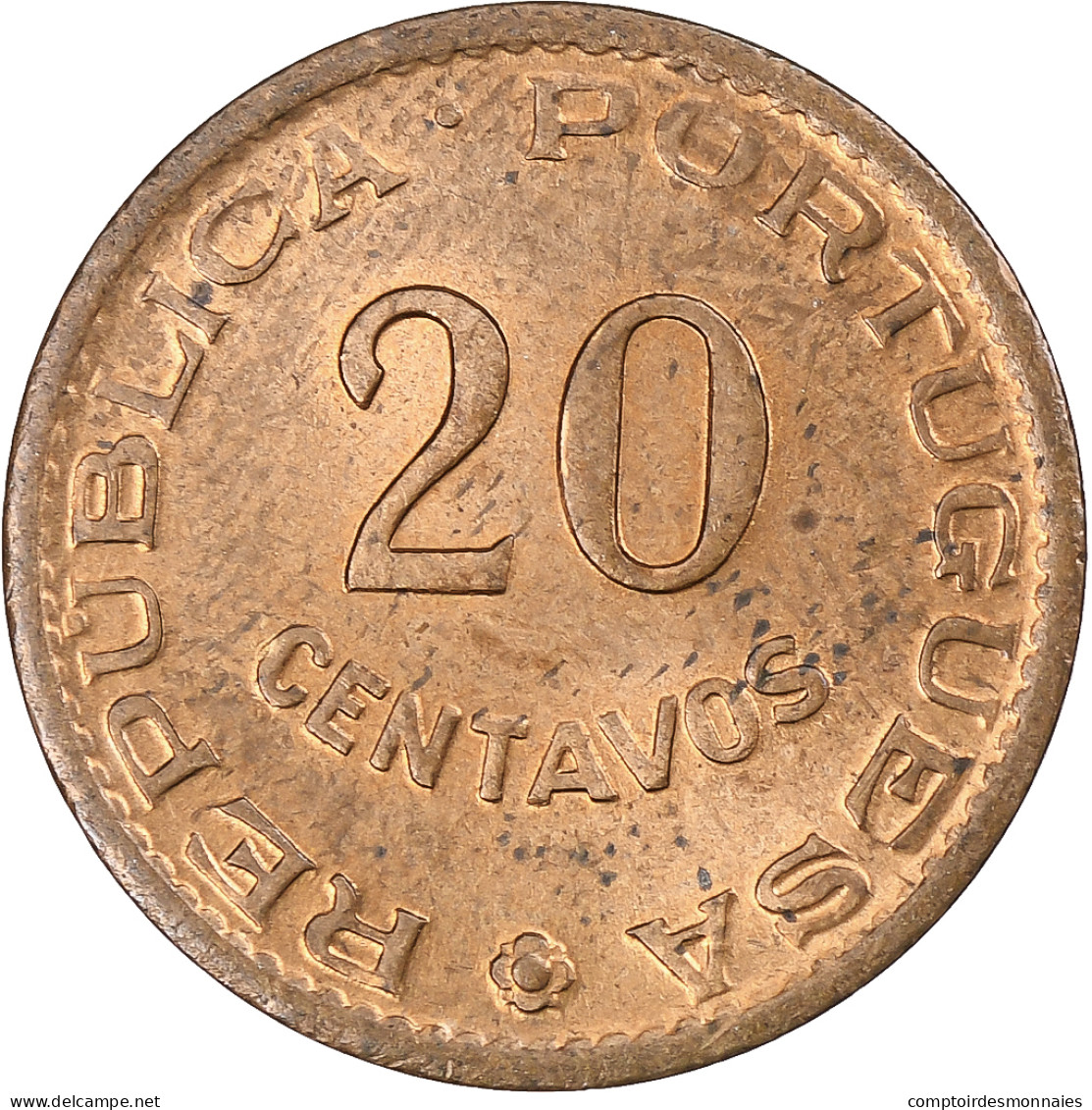 Mozambique, Province D'outre-mer De Portugual, 20 Centavos, 1961, SPL+, Bronze - Mosambik