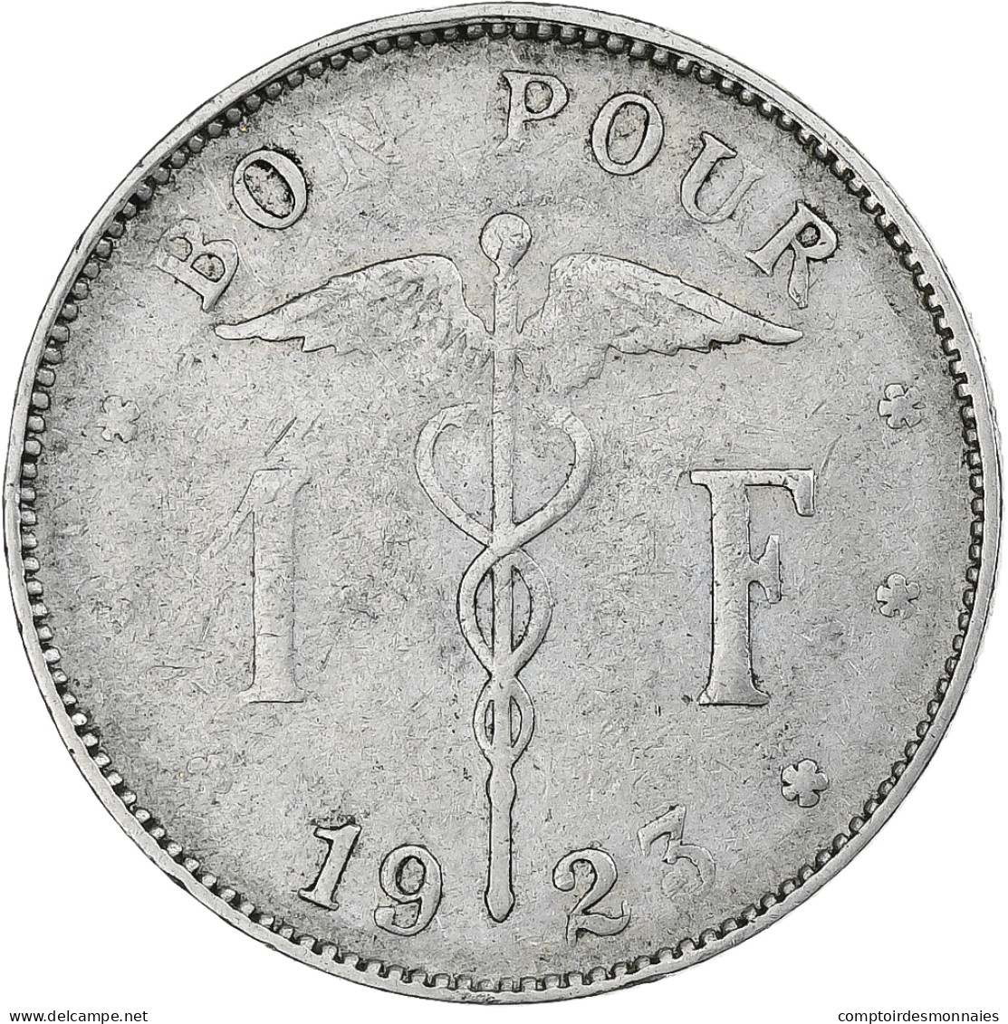 Belgique, Albert I, Bonnetain, 1 Franc, 1923, Bruxelles, TTB, Nickel, KM:89 - 1 Frank