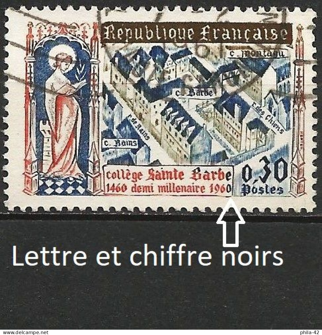 France 1960 - Mi 1331 - YT 1280 ( St Barbe College ) - Usati