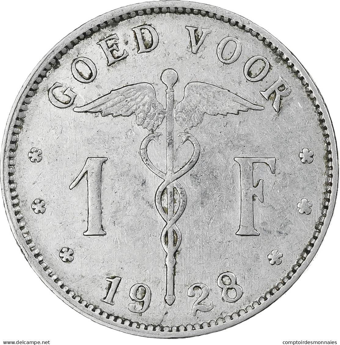 Belgique, Albert I, Bonnetain, 1 Frank, 1928, Bruxelles, TTB, Nickel, KM:90 - 1 Franc